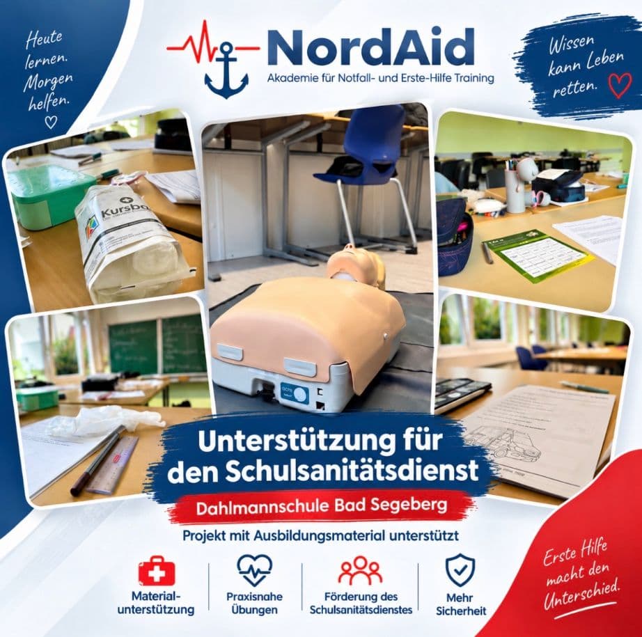 Unterstützung für den Schulsanitätsdienst der Dahlmannschule Bad Segeberg